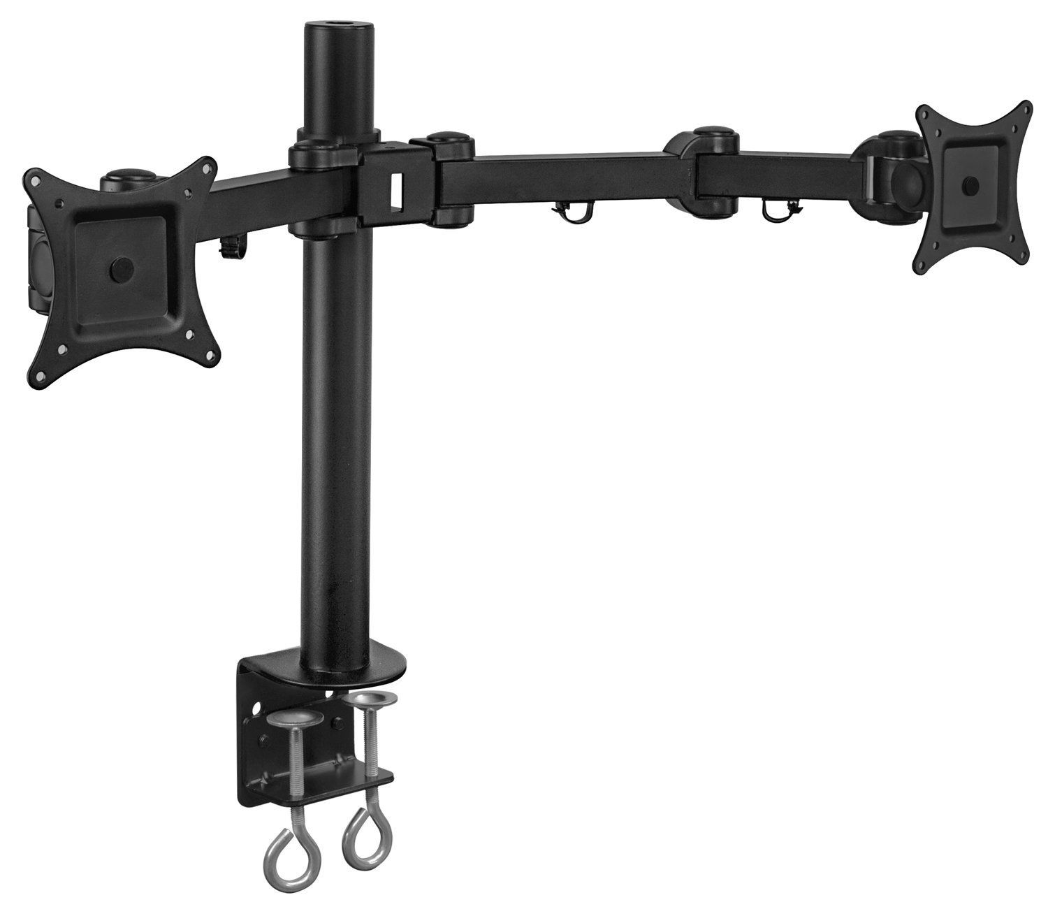 New - Dual Monitor Mount Stand Heavy Duty Fits 2 Screens Up To 27"