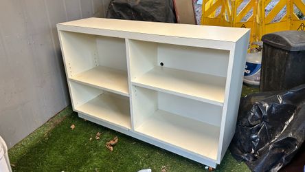 Book shelf storage solid wood with wheels
