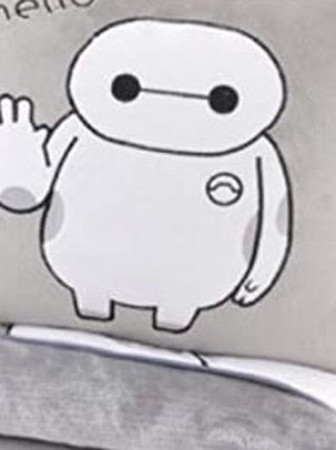 Soft gray big hero 6 Baymax throw pillow & blanket 2 in 1 by SWH