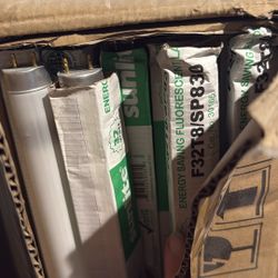 Box Of Energy Saving Florescent Bulbs 