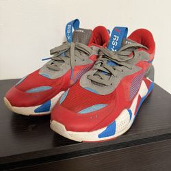 size 12 Puma RS-X Retro Men's Red Steel Gray Indigo Running Shoe