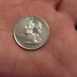 US 1998 George Washington Coin Quarter  With Two Dents