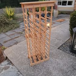 Wine Bottle Holder Cedar New