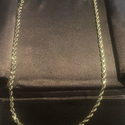 24” Diamond Cut 14kt Rope