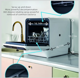 Dishwasher Tabletop dishwasher Portable Small fully automatic dishwasher with four wash modes plus