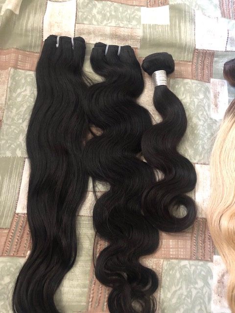 Weft wavy hair extensions