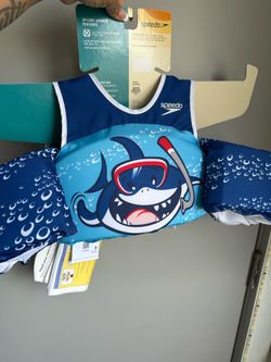 Speedo blue shark kids life jacket