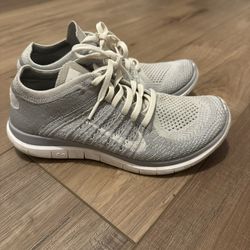 Nike free run flyknit Gray Shoes