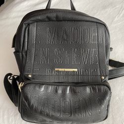 ******Black Leather Backpack*****$40