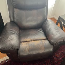 Leather Reclining  Sofa And Living Room Set (Sofa, Loveseat and Chair )