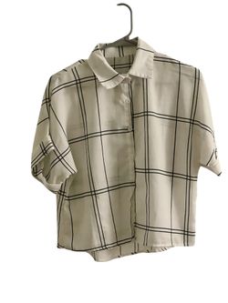 Plaid Short Sleeve Button-Up Shirt
