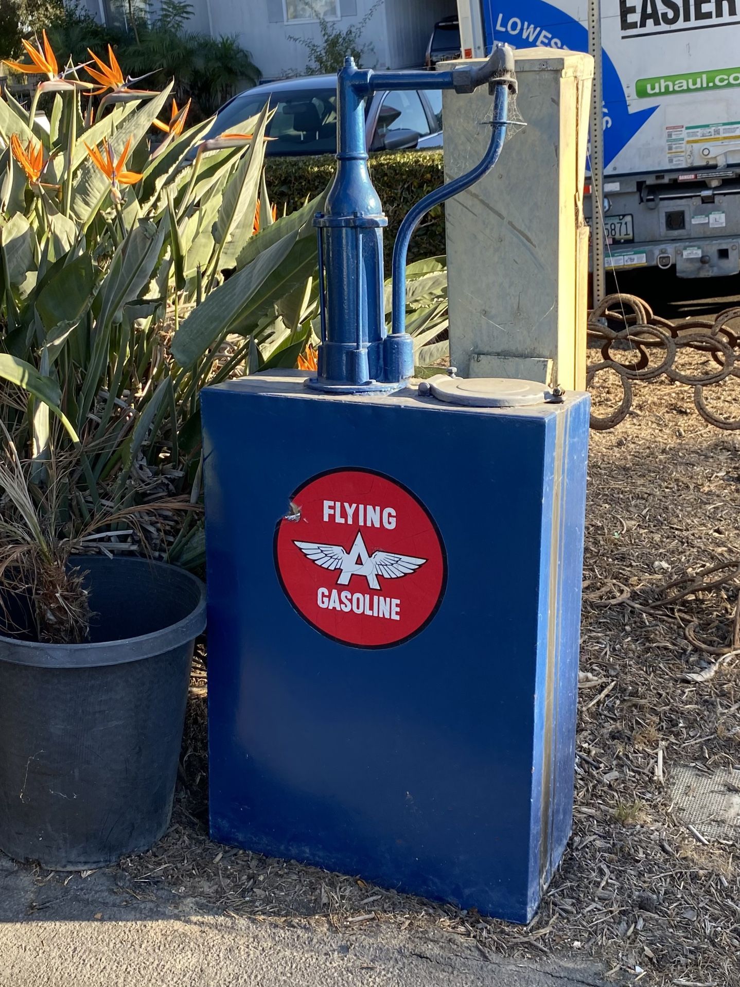 Vintage Flying A Gasoline Motor Oil Pump Lubester