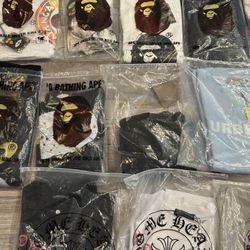 Bape Chrome Burberry Tees (Send Best Offer )