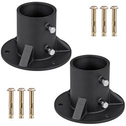 Set of 2 Fence Post Floor Flange 3"