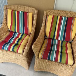 2 Pier One Outdoor Wicker Chairs