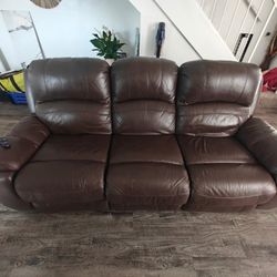 Leather Couch Recliner 