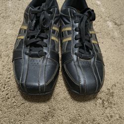 Sketchers Men City Walk Oxford Sneakers Black 10.5 Excellent Condition