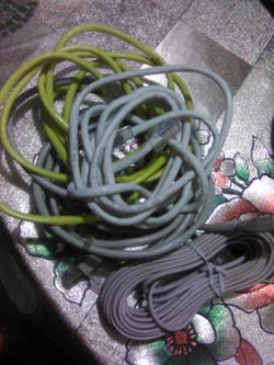 Three Ethernet cords and phone cord