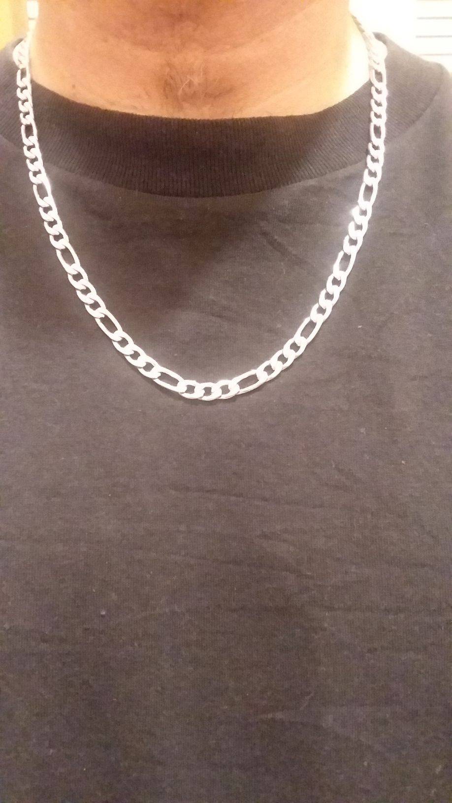 Stainless steel men's Figaro chain