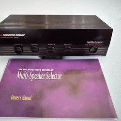 Monster cable multi speaker selector 4 way speaker selector  (Like New)