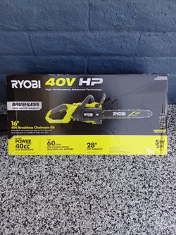 CHAINSAW RYOBI 40V BATTERY AND CHARGER INCLUDED 