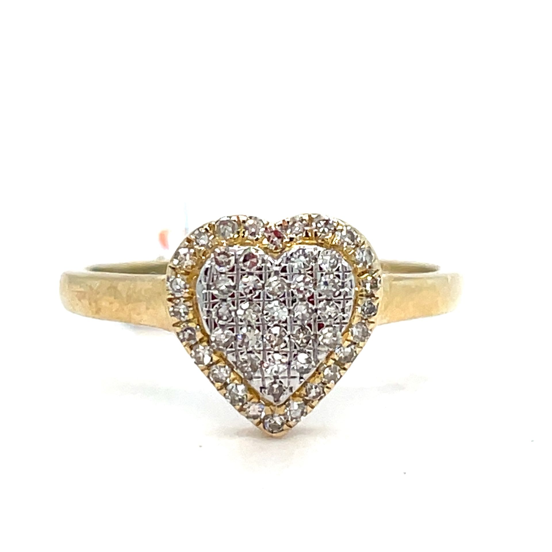10Kt Yellow Gold Diamond Heart Ring 1.50g .25CTW Size 7 202026/3