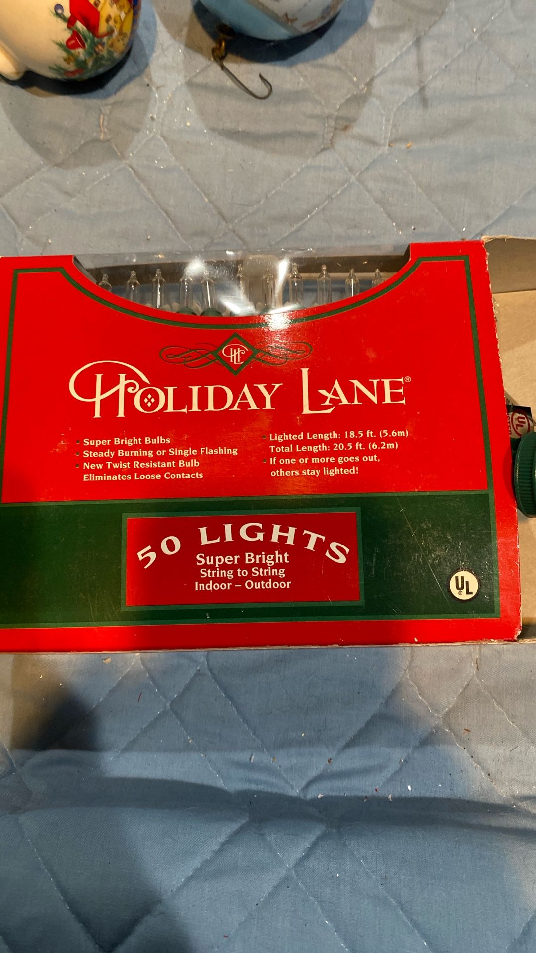 Clear 50 Lights, 20ft Long. NEW