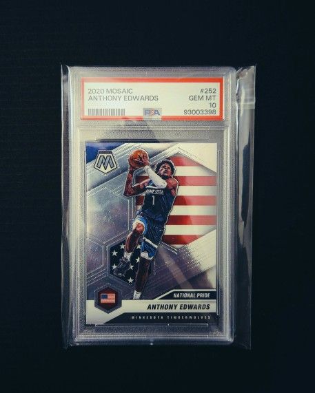 #252 Anthony Edwards 2020-21 Panini Mosaic National Pride