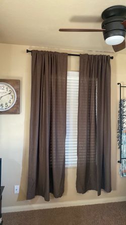 84in brown curtains