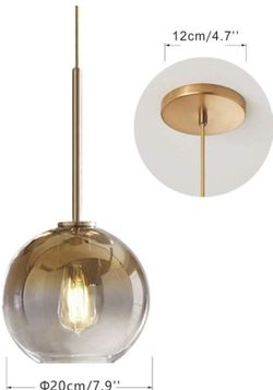 Iluminación moderna de cristal dorado