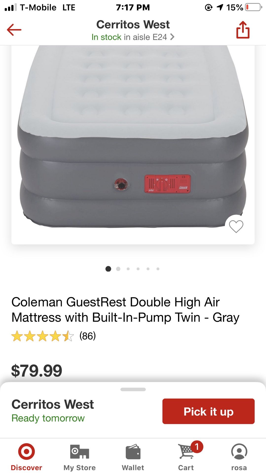 Coleman colchón inflable nuevo 🎯