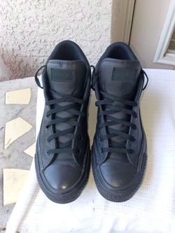 Converse black leather