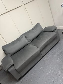 Gray Velvet 3-Seater Sofa / couch