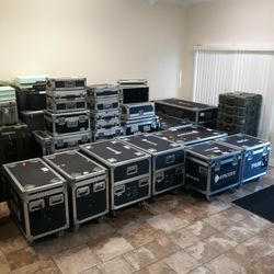 Various Flight Roadie Style cases for Audio Video Music Storage Case