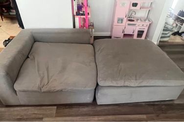 Gray Sectional Sofa with Ottoman Free