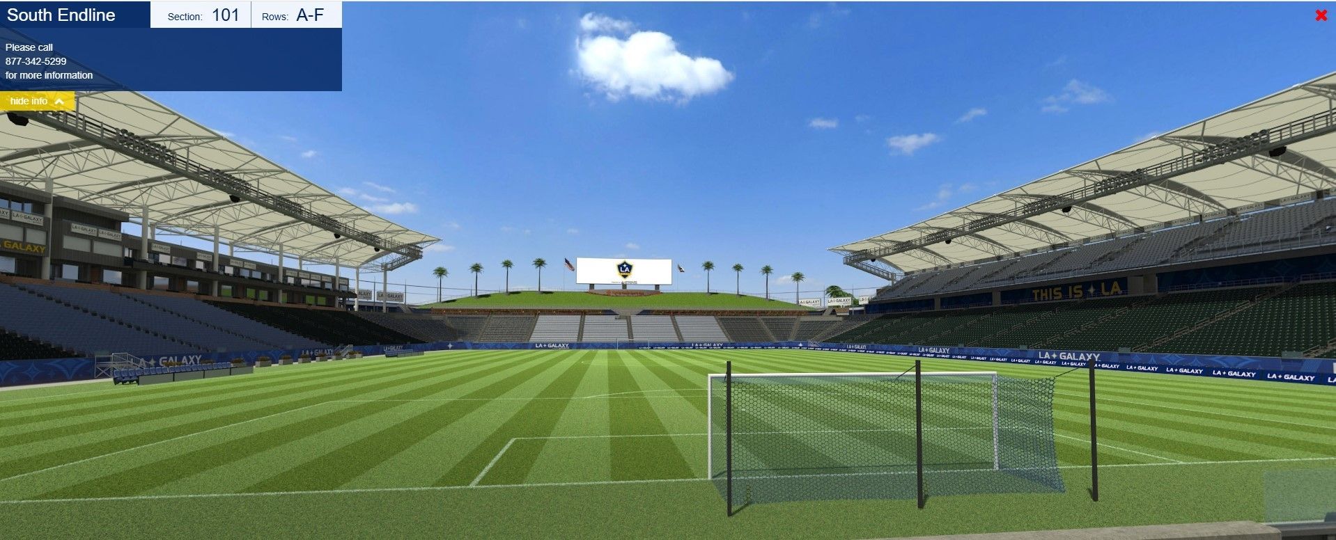 1-2 Front Row Tickets LA Galaxy Versus San Jose Earthquakes