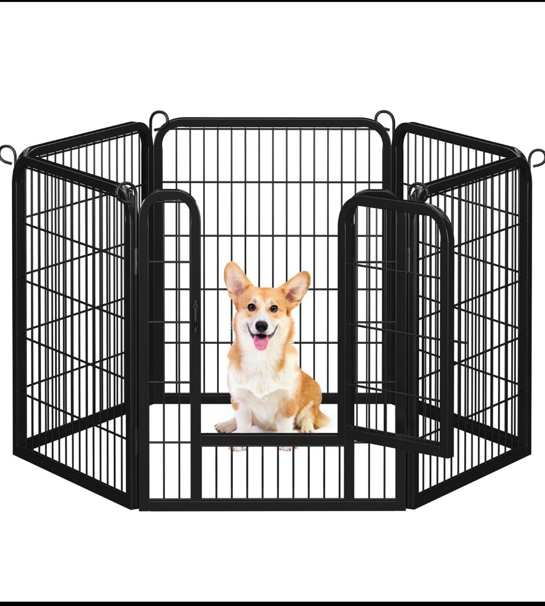 New Other Yaheetech 32” 6 Panel Indoor/Outdoor Heavy Duty Metal Dog Playpen, Black