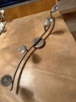 4-Light Vanity Bar~ Brushed Nickel Light Fixture~Bulbs Included-32"