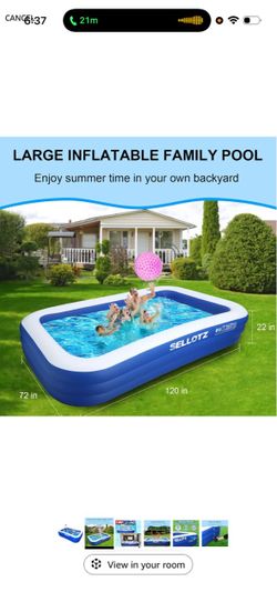 Sellotz Large Inflatable Family Pool