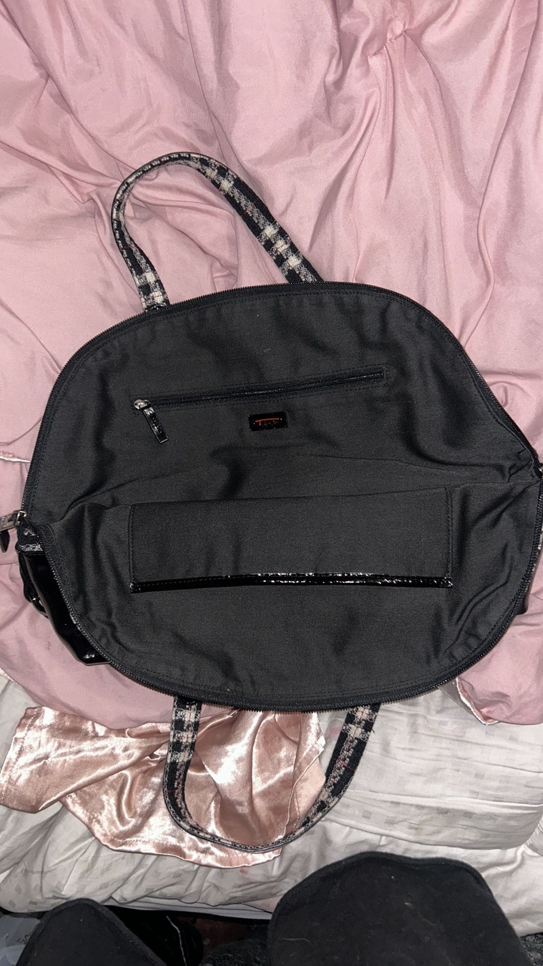 Talbots Vintage Y2K Plaid Wool Large Satchel/Handbag (Like New)