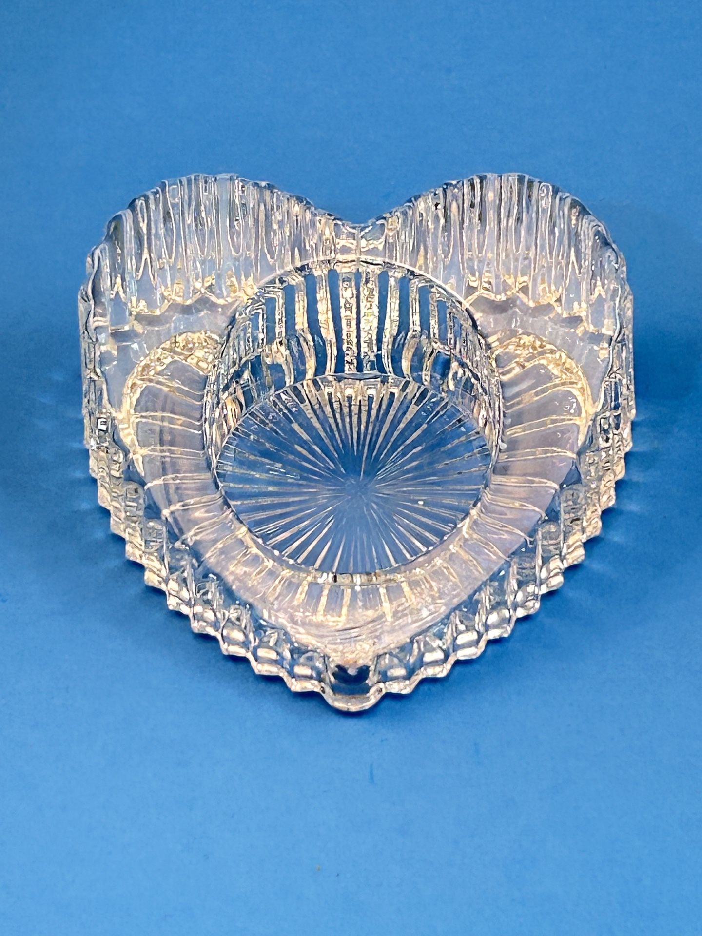 Heart Crystal Glass Candle Holder