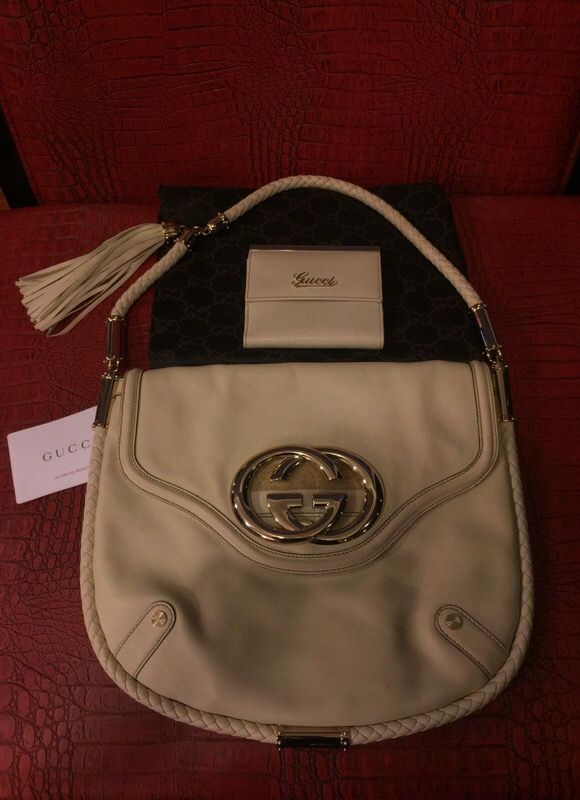 Gucci bag with wallet - off white soft leather