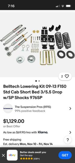 Bell tech Lowering Kit