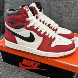 Size 9.5  100% Authentic Air Jordan 1 Chicago Lost And Found