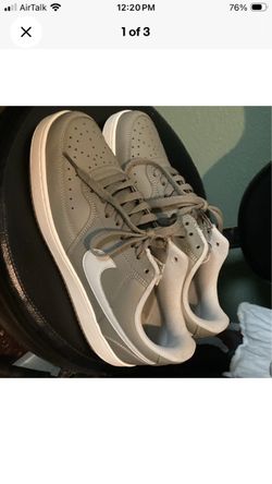 Nike Men's Low Top Lace Up Sneakers Solid Pattern Gray White Low-Top Style