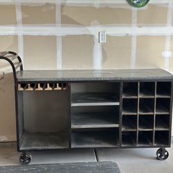 Metal Rolling Bar Cart