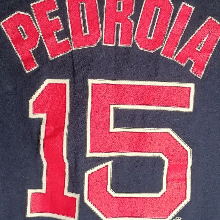 Dustin Pedroia Boston Red Sox #15 T-Shirt XL Jersey Style Navy MLB Majestic  for Sale in Abington, MA - OfferUp