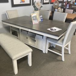 Perfect Dining Set 💙‼️ $1,599! Easy Financing! No Credit! 