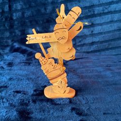 Santa Claus wooden Christmas ornament