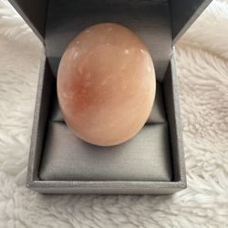 Vintage Solid Large Pink Aventurine Stone Egg Polished Gemstone